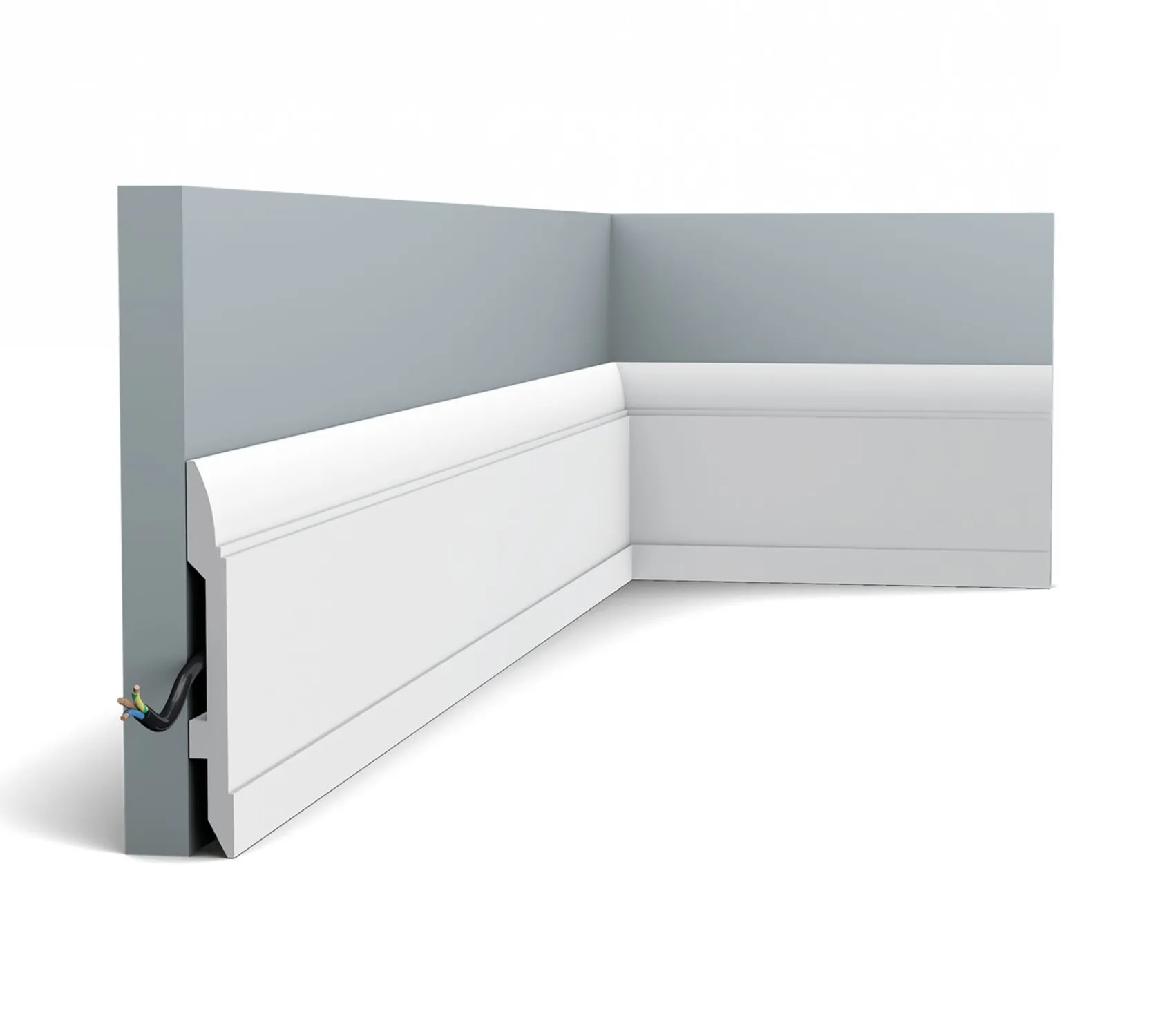 Kabel unsichtbar verlegen – hinter Fußleiste