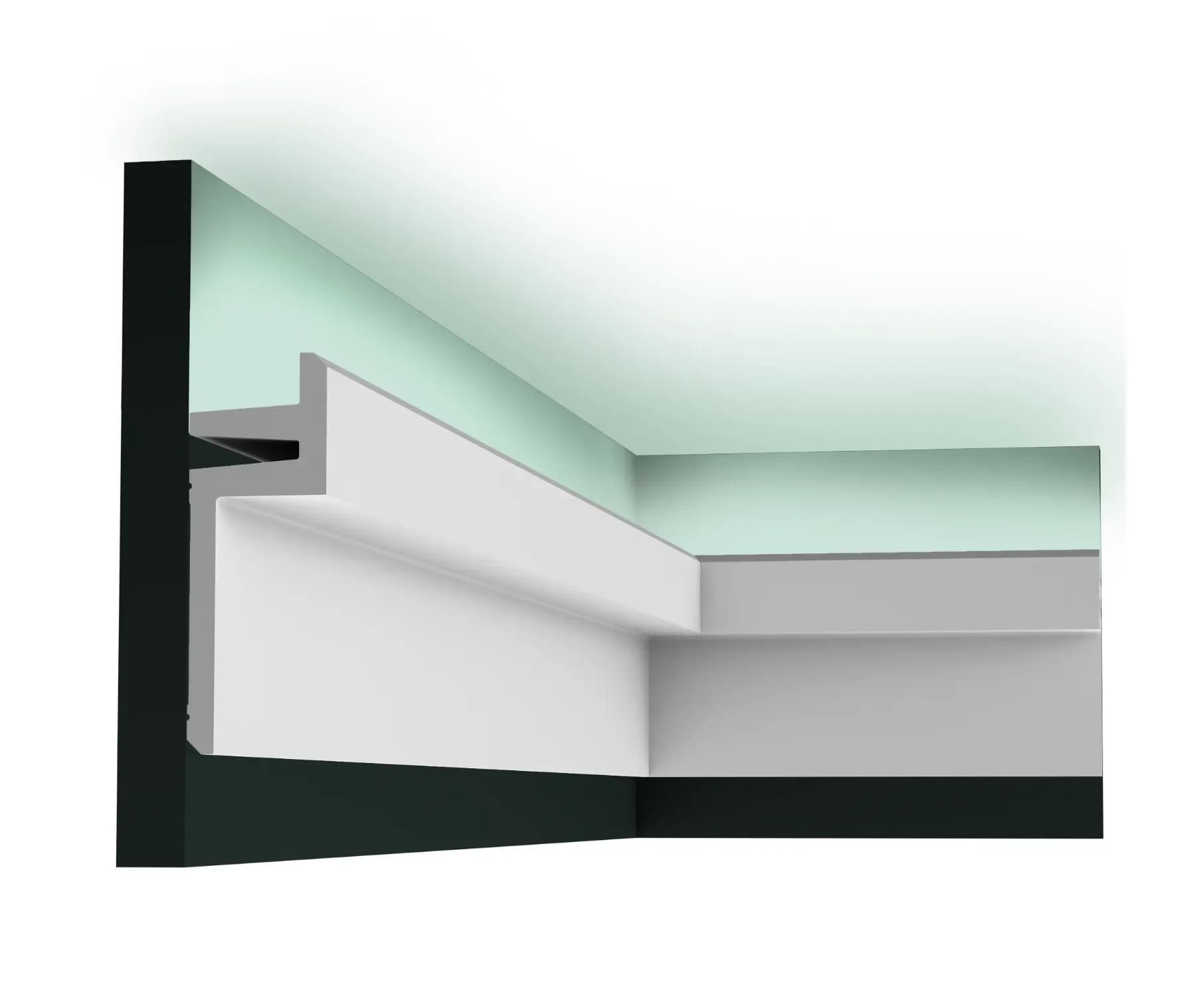 Orac Decor Stuck-Wandleiste für indirekte Beleuchtung weiß