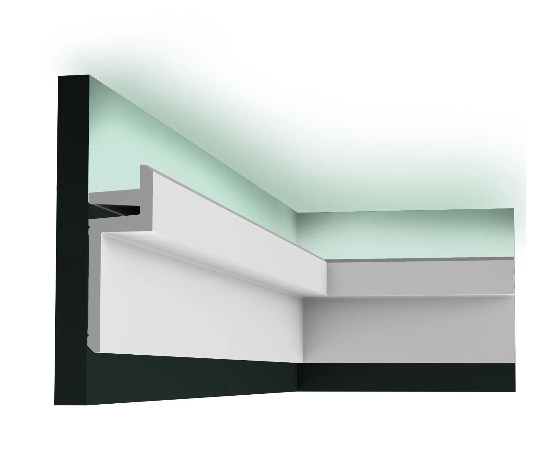 Orac Decor Stuck-Wandleiste für indirekte Beleuchtung weiß