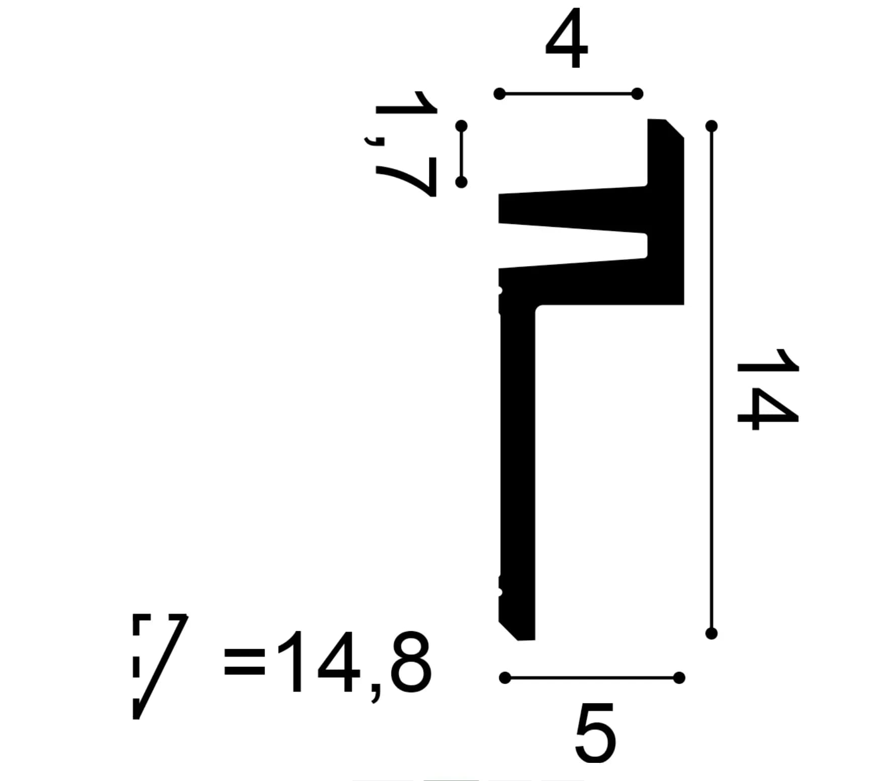 Orac Decor Stuck-Wandleiste für indirekte Beleuchtung weiß