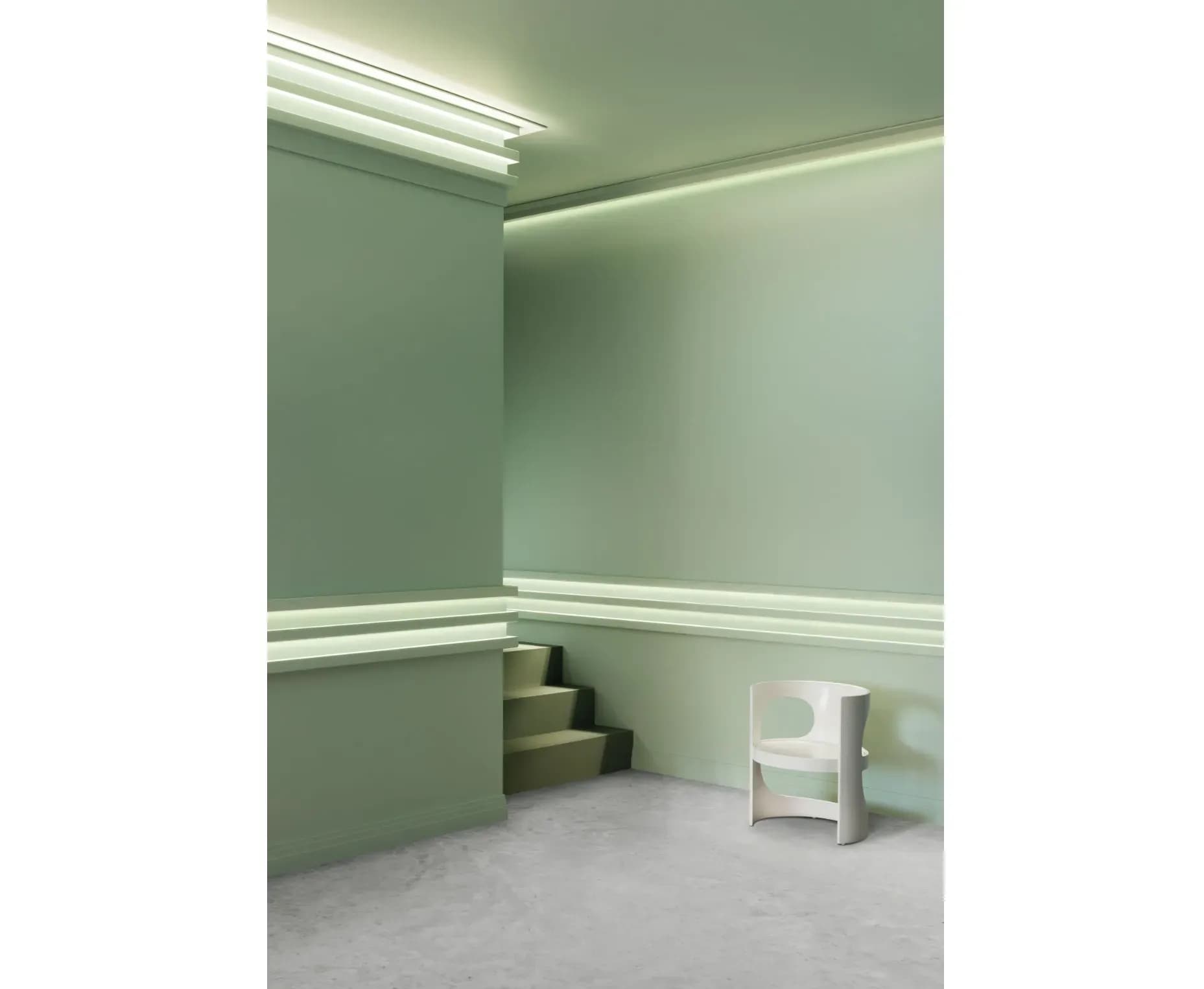 Orac Decor Stuck-Wandleiste für indirekte Beleuchtung weiß